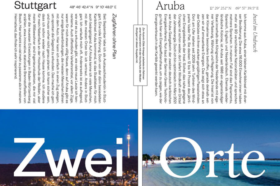 Student project with enorm magazine